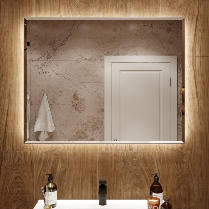 Настенное зеркало Белладжио 80х100 с LED-подсветкой - лучшие Настенные зеркала в INMYROOM