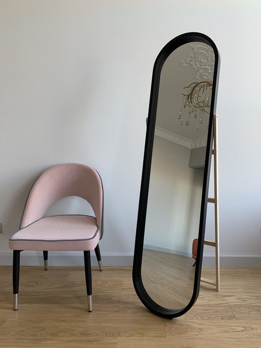 Напольное зеркало+вешалка Valton в раме черного цвета - купить Напольные зеркала по цене 12990.0