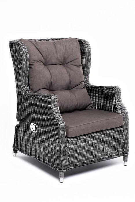 Раскладное садовое кресло Форио темно-серого цвета - лучшие Садовые кресла в INMYROOM