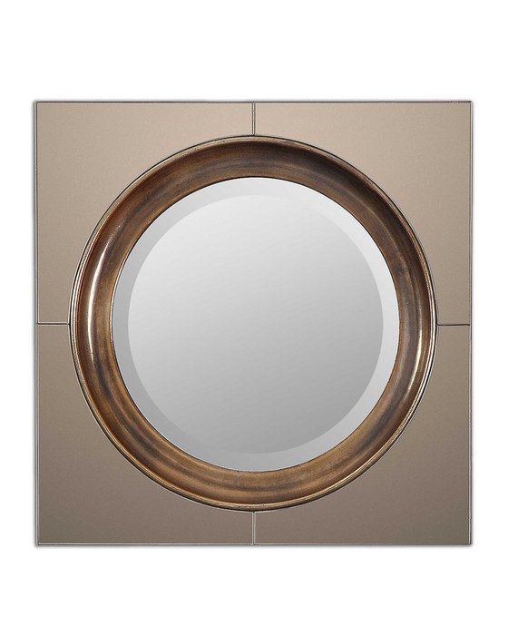 Настенное зеркало Аптон бронзового цвета