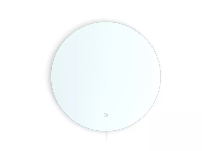 Настенное зеркало Tap серебряного цвета с подсветкой 