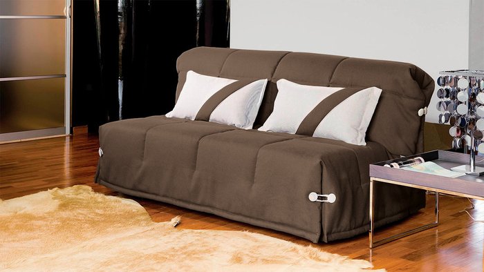 Диван-кровать Корона коричневого цвета - купить Прямые диваны по цене 62900.0