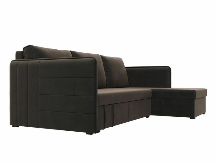 Угловой диван-кровать Слим коричневого цвета правый угол - лучшие Угловые диваны в INMYROOM