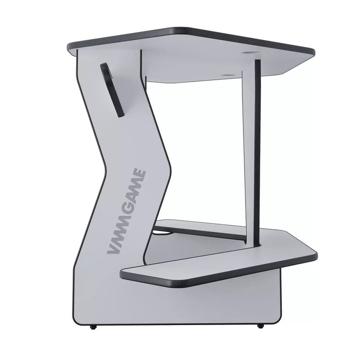 Игровой угловой компьютерный cтол Jetx mini бело-черного цвета - лучшие Письменные столы в INMYROOM