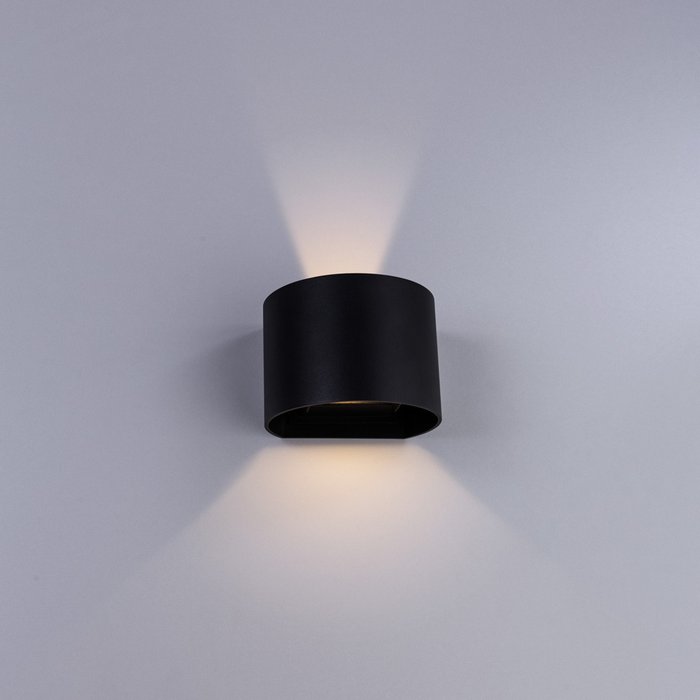 Уличный настенный светодиодный светильник Rullo черного цвета - купить Настенные уличные светильники по цене 2870.0