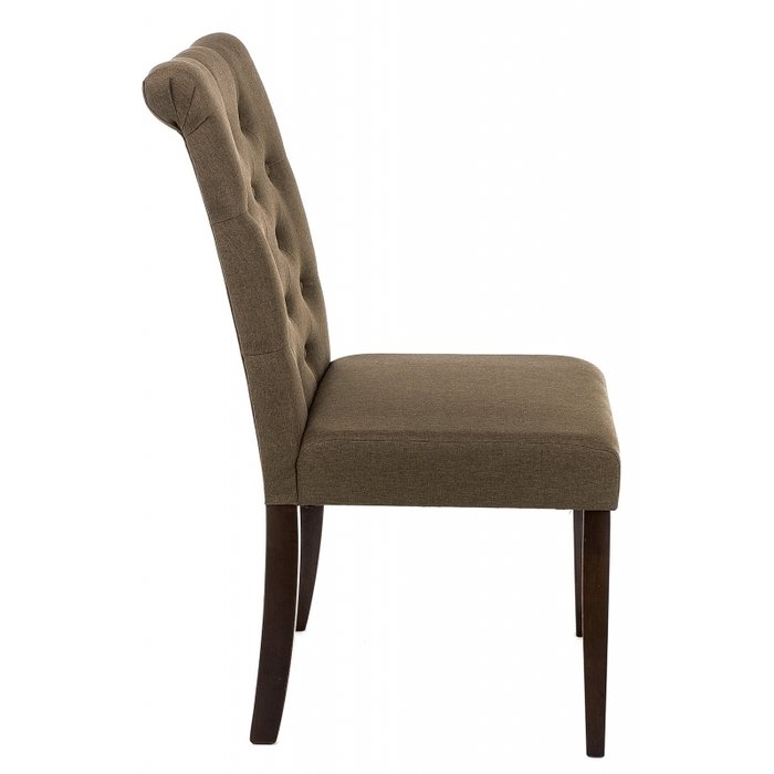 Стул Amelia dark walnut fabric brown коричневого цвета - лучшие Обеденные стулья в INMYROOM