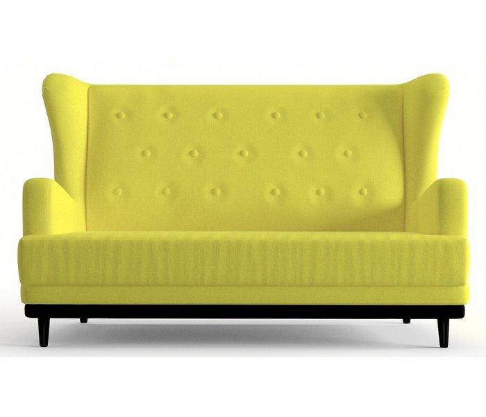 Диван из рогожки Лорд желтого цвета - купить Прямые диваны по цене 24590.0