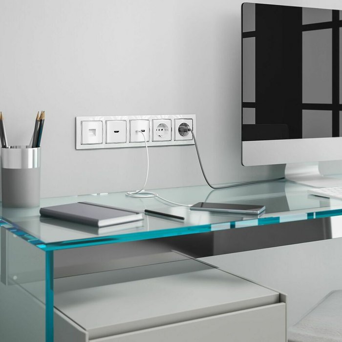 Розетка Ethernet RJ-45 белая W1181001 - лучшие Розетки в INMYROOM Розетка Ethernet RJ-45 белая W1181001 - лучшие Розетки в INMYROOM