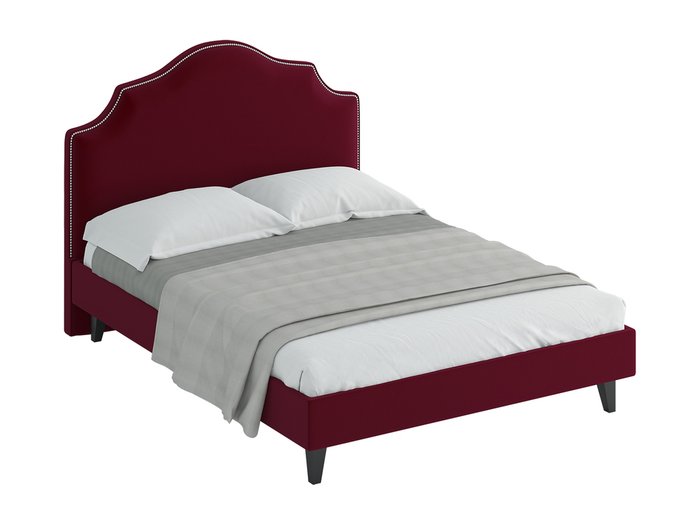Кровать Queen Victoria бордового цвета 160х200