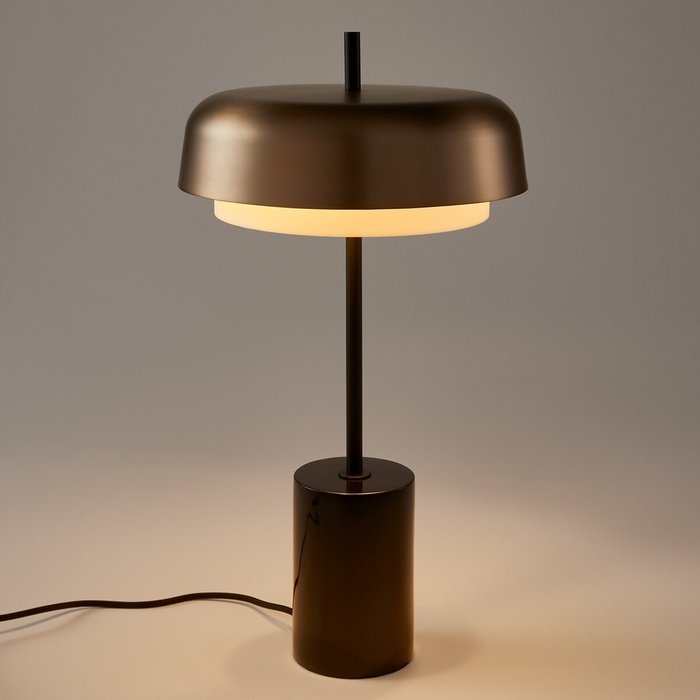 Настольная лампа Clepsos черно-коричневого цвета - лучшие Настольные лампы в INMYROOM