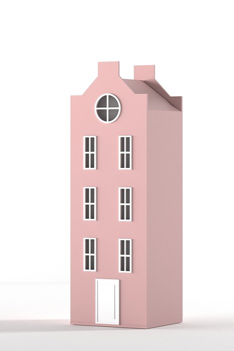 Шкаф-домик Вильнюс Medium нежно розового цвета - купить Детские шкафы по цене 62290.0