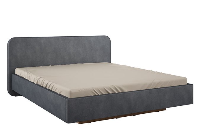 Кровать Альфа 140х200 серого цвета - купить Кровати для спальни по цене 47290.0