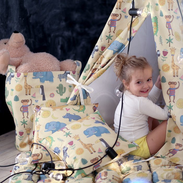 Игровой коврик Бомбон Safari из экологичных натуральных материалов - купить Ковры для детской по цене 5490.0