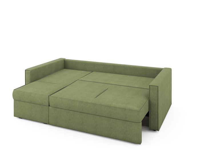 Угловой раскладной диван Macao левый оливкового цвета - купить Угловые диваны по цене 72100.0