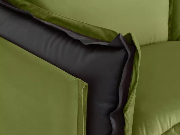 Диван Barcelona зелено-черного цвета - лучшие Прямые диваны в INMYROOM