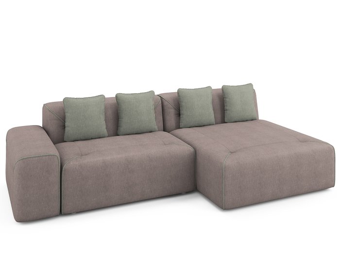 Угловой диван-кровать Portu правый бледно-розового цвета - лучшие Угловые диваны в INMYROOM