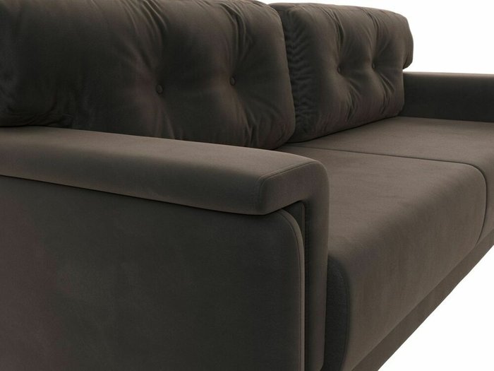 Прямой диван-кровать Оксфорд коричневого цвета - лучшие Прямые диваны в INMYROOM