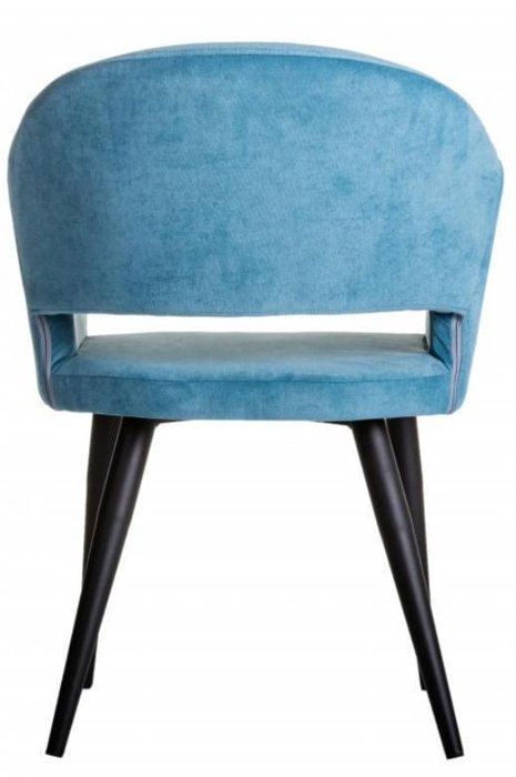 Стул Oscar синего цвета с черными ножками - лучшие Обеденные стулья в INMYROOM