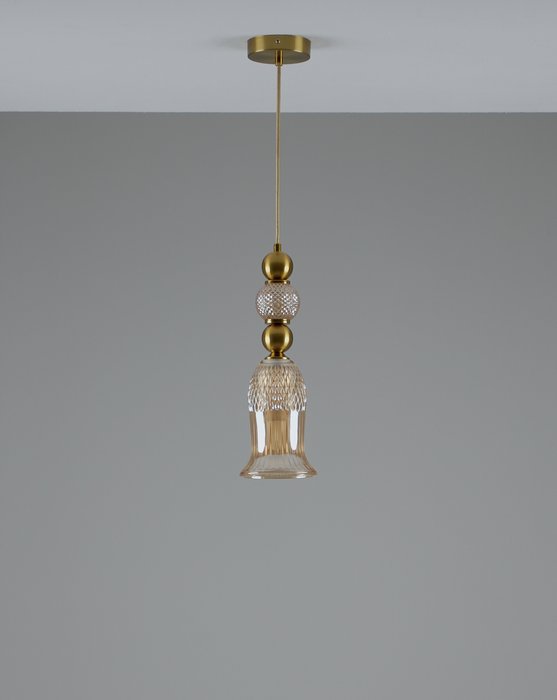 Подвесной светильник Glassy бронзово-янтарного цвета - лучшие Подвесные светильники в INMYROOM
