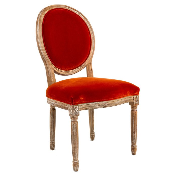 Стул Луи  Оранжевое солнце с велюровой обивкой - купить Обеденные стулья по цене 32000.0
