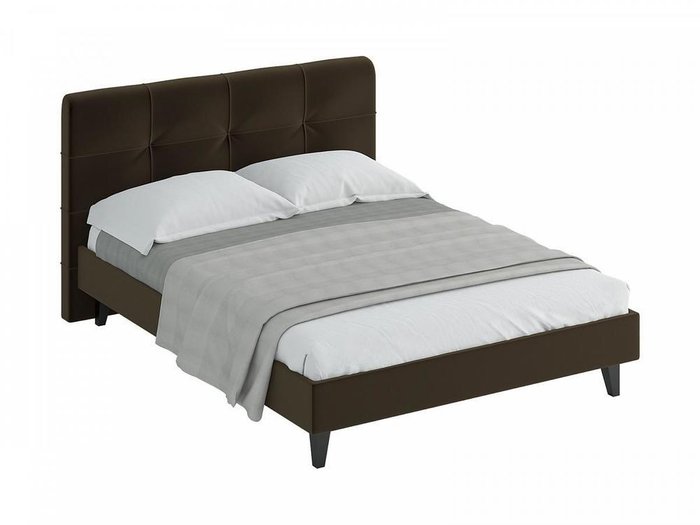 Кровать Queen Anna темно-коричневого цвета 160x200