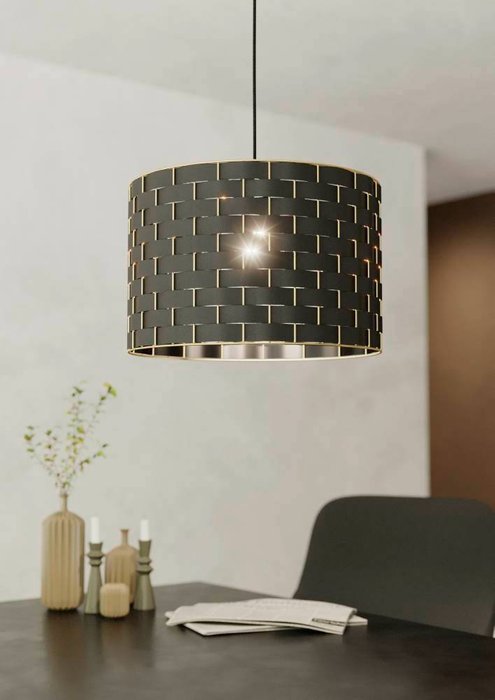 Подвесной светильник Marasales 99524 (ткань, цвет черный) - купить Подвесные светильники по цене 7590