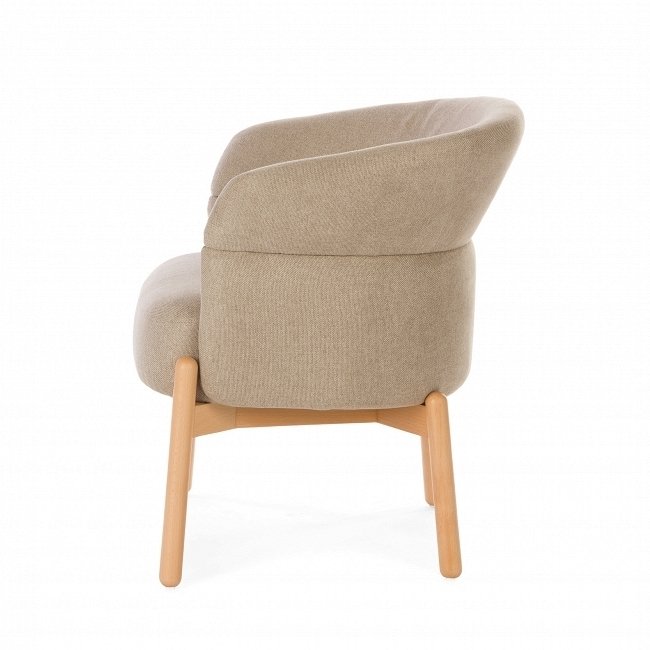 Кресло Wally Wood бежевого цвета - купить Интерьерные кресла по цене 29355.0