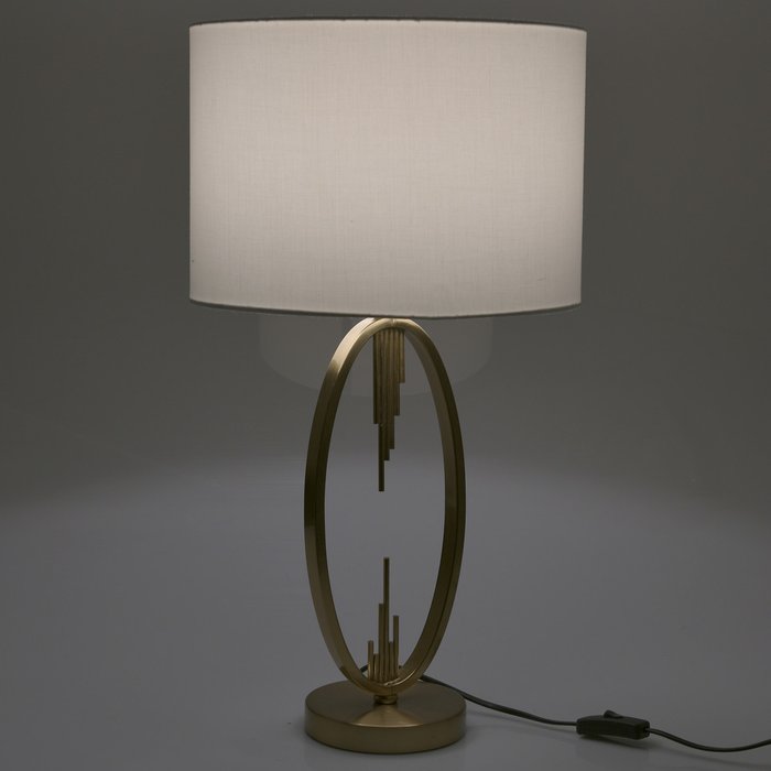 Лампа настольная с белым абажуром   - купить Настольные лампы по цене 13980.0