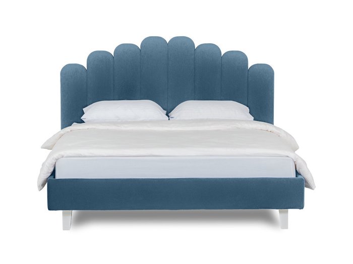 Кровать Queen Sharlotta L 160х200 синего цвета 