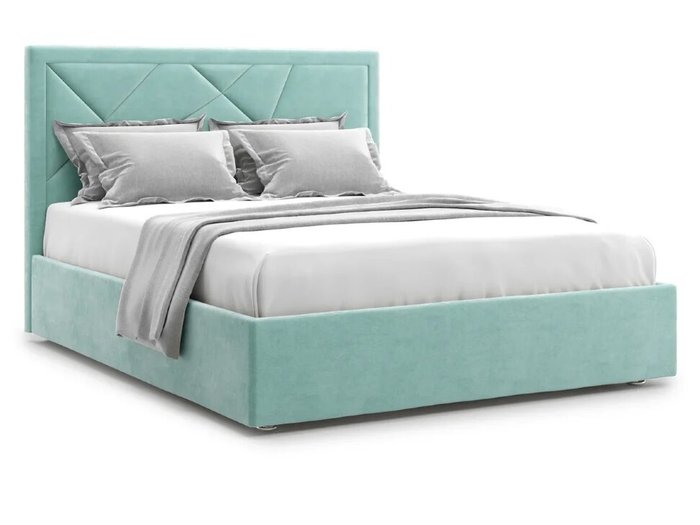 Кровать Premium Milana 3 180х200 бирюзового цвета с подъемным механизмом 