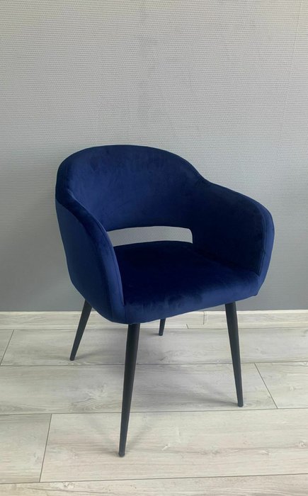 Стул Пичч синего цвета - лучшие Обеденные стулья в INMYROOM