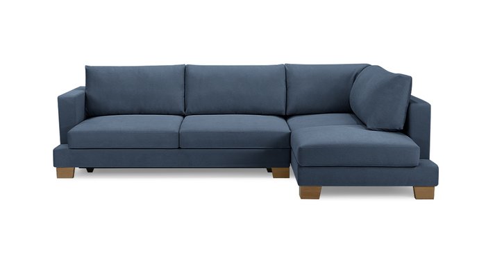 Угловой диван-кровать Дрезден синего цвета - купить Угловые диваны по цене 113600.0