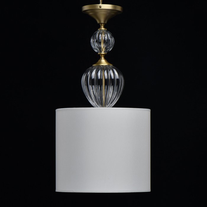 Подвесной светильник Оделия с текстильным абажуром - лучшие Подвесные люстры в INMYROOM