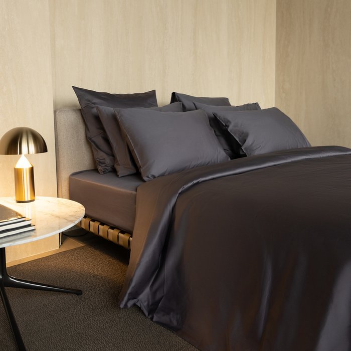 Комплект постельного белья Mollen 150х200 грайитно-серого цвета - лучшие Комплекты в INMYROOM