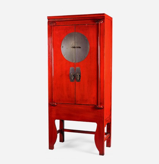 Шкаф Muotti двухдверный красного цвета - купить Шкафы распашные по цене 79200.0
