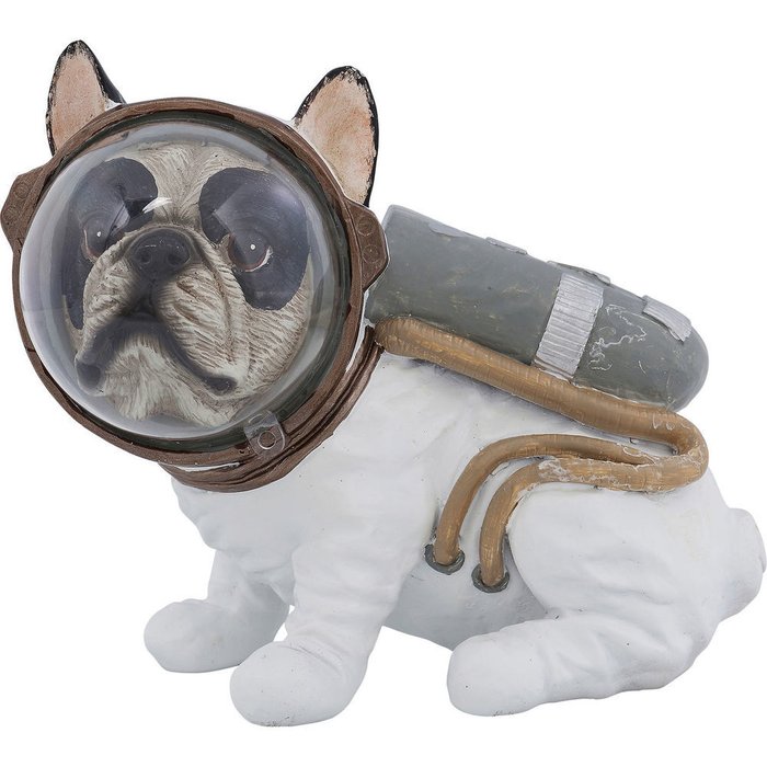 Статуэтка Space Sitting Dog бело-серого цвета Статуэтка Space Sitting Dog бело-серого цвета