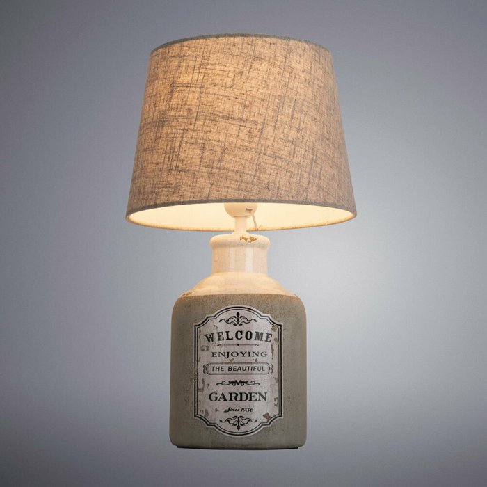 Настольная лампа Isola серого цвета - купить Настольные лампы по цене 4640.0