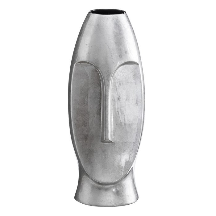 Керамическая ваза серебристого цвета