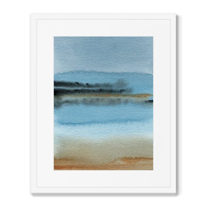 Репродукция картины в раме Sandy lakeshore in the morning mist - купить Картины по цене 8199.0