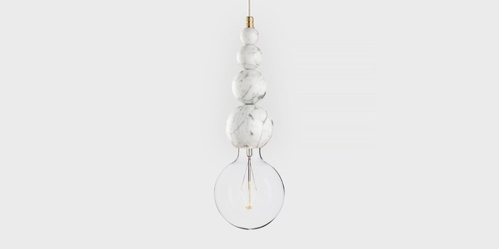 Подвесной светильник Marmor Slipp bianco, Белый - купить Потолочные светильники по цене 33480.0