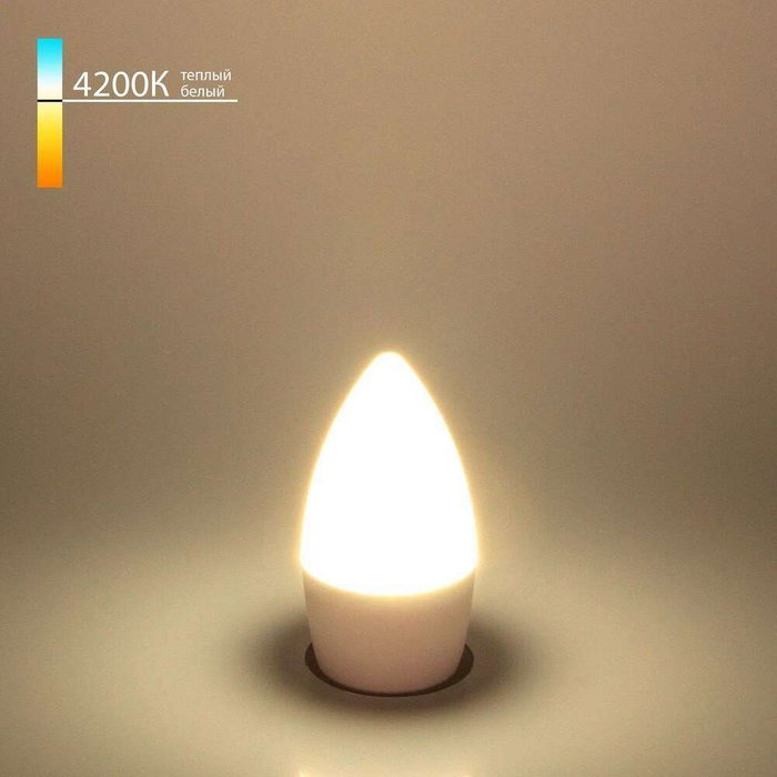Светодиодная лампа C37 6W 4200K E27 BLE2737 формы свечи - купить Лампочки по цене 427.0