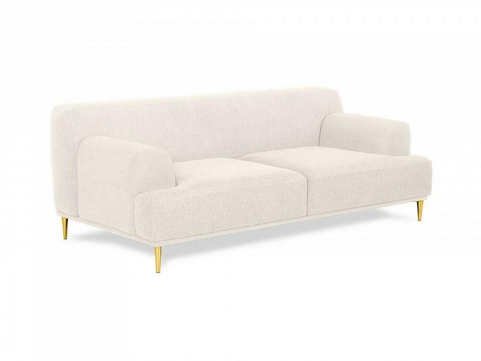 Диван Portofino светло-бежевого цвета с золотыми ножками  - купить Прямые диваны по цене 91710.0