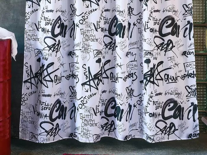 Коврик для ванной комнаты Graffity 40х60 красно-черного цвета - лучшие Коврики для ванной в INMYROOM