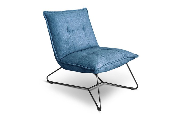 Кресло Чарли синего цвета