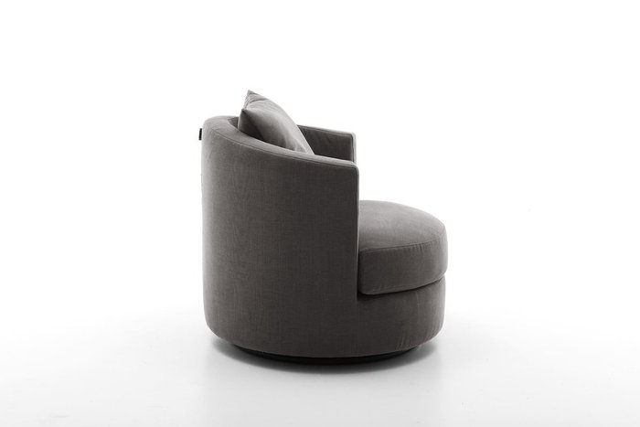 Поворотное кресло Oval темно-серого цвета - купить Интерьерные кресла по цене 64350.0