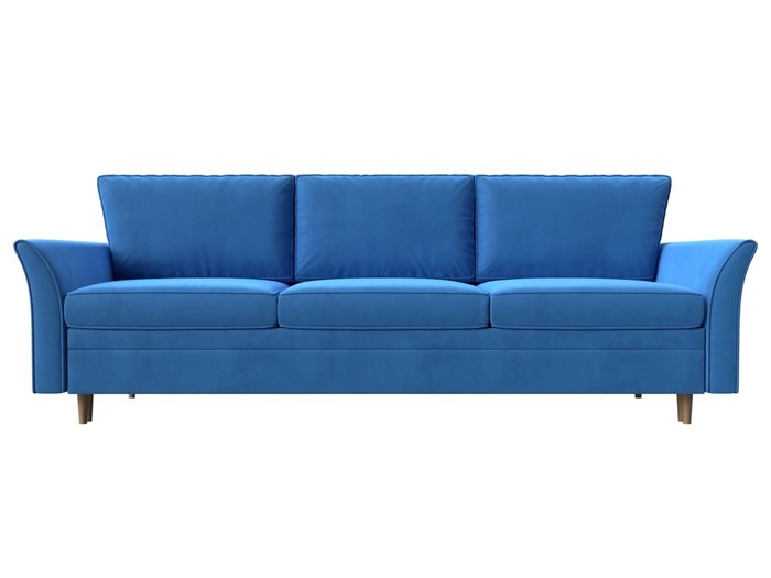 Прямой диван-кровать София темно-голубого цвета - купить Прямые диваны по цене 56999.0