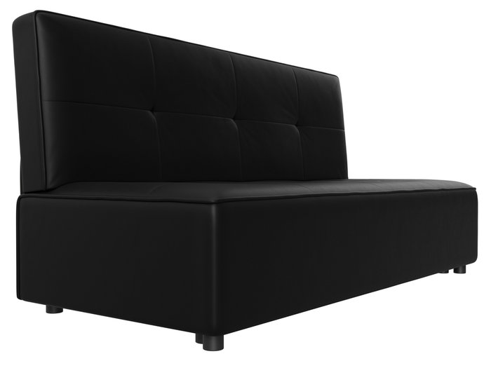 Прямой диван-кровать Зиммер черного цвета (экокожа) - лучшие Прямые диваны в INMYROOM