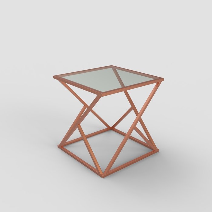 Журнальный столик "Elsa" бронзовый с тонированным стеклом (450х450х450) Журнальный столик "Elsa" бронзовый с тонированным стеклом (450х450х450)