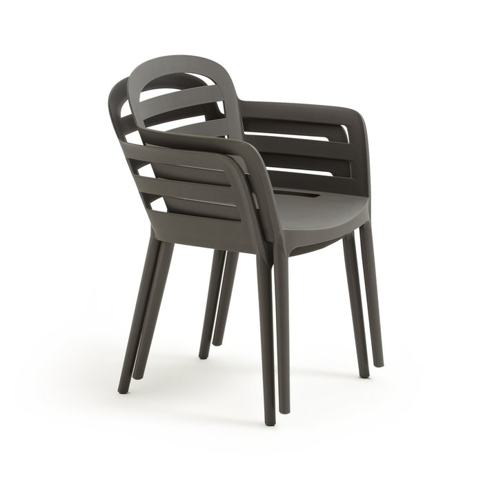 Комплект из двух стульев Boston серого цвета - лучшие Садовые стулья в INMYROOM