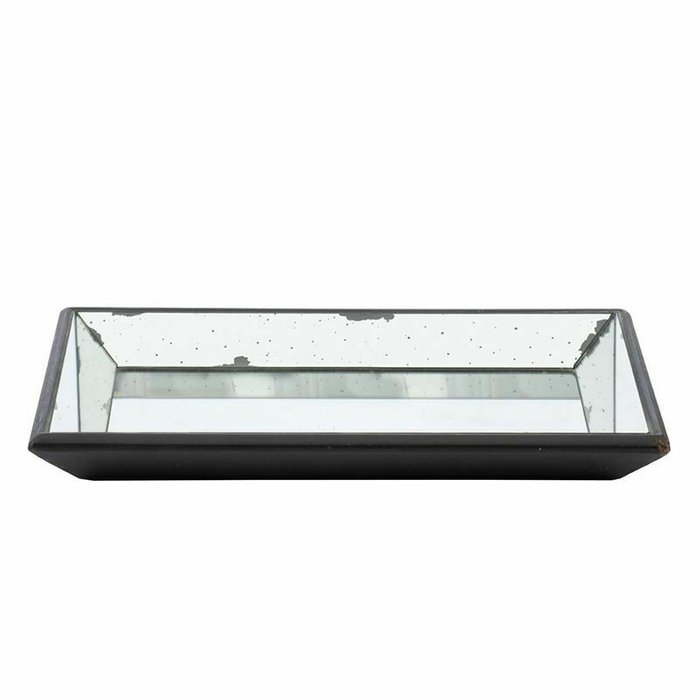 Зеркальный поднос 33х50 украшеный античным стеклом - купить Подносы по цене 5831.0